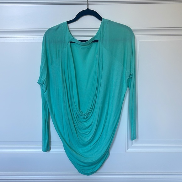 Wilfred Blue Long Sleeve Open Back Top - Picture 2 of 3